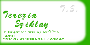 terezia sziklay business card